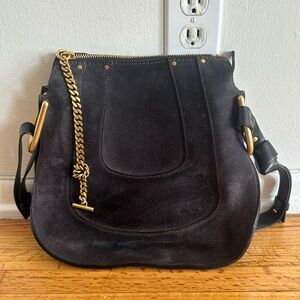 Chloe Blue Suede Hayley Small Bag